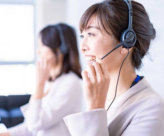 電話でのサポートのイメージ